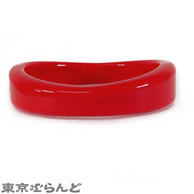 シャネル CHANEL ロゴ バングル レッド プラスチック 08 C ブレスレット レディース