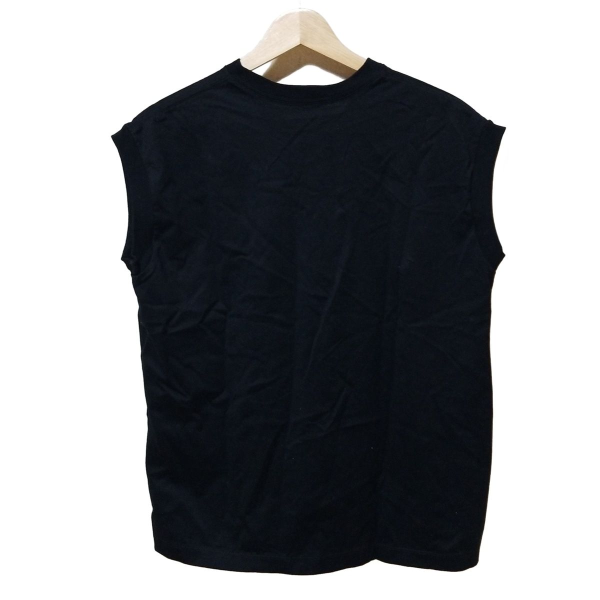 OBLI オブリ ノースリーブTシャツ サイズF レディース - 黒 Vネック 刺繍