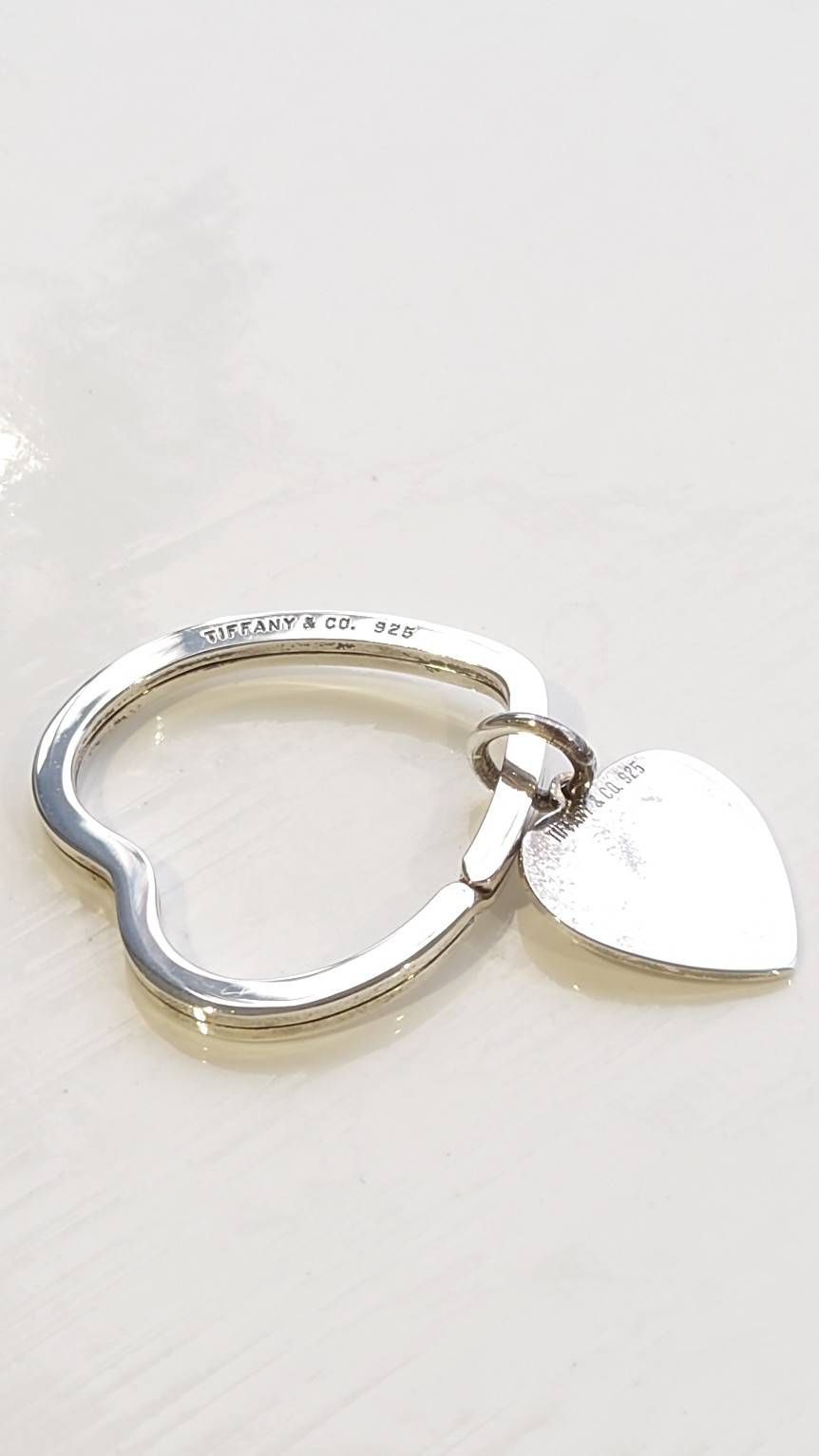 Tiffany-Co. Silver 925 ハートタグ キーリング Sterling