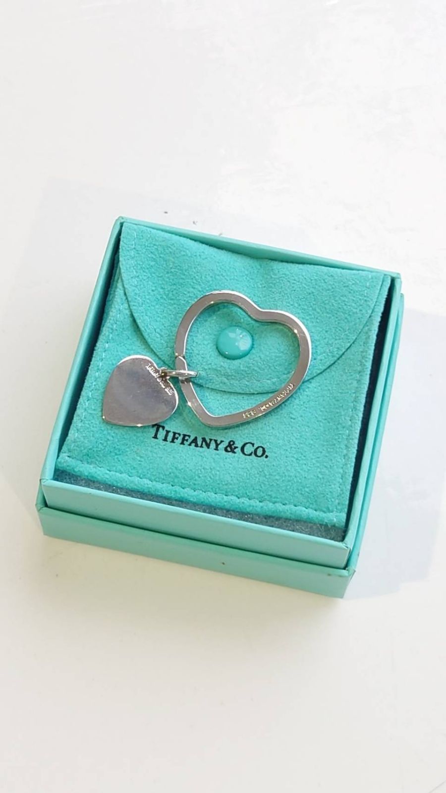 Tiffany-Co. Silver925 ハートタグ キーリング Sterling Silver