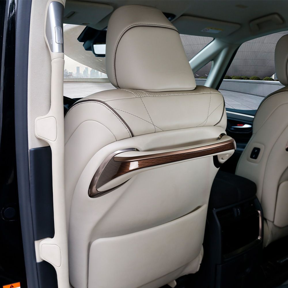 【送料無料】23年 トヨタ アルファード / ヴェルファイア 40系 後席シートハンドルガーニッシュ 高級感演出【ローズゴールド+ピアノブラック/木目調】2点セット