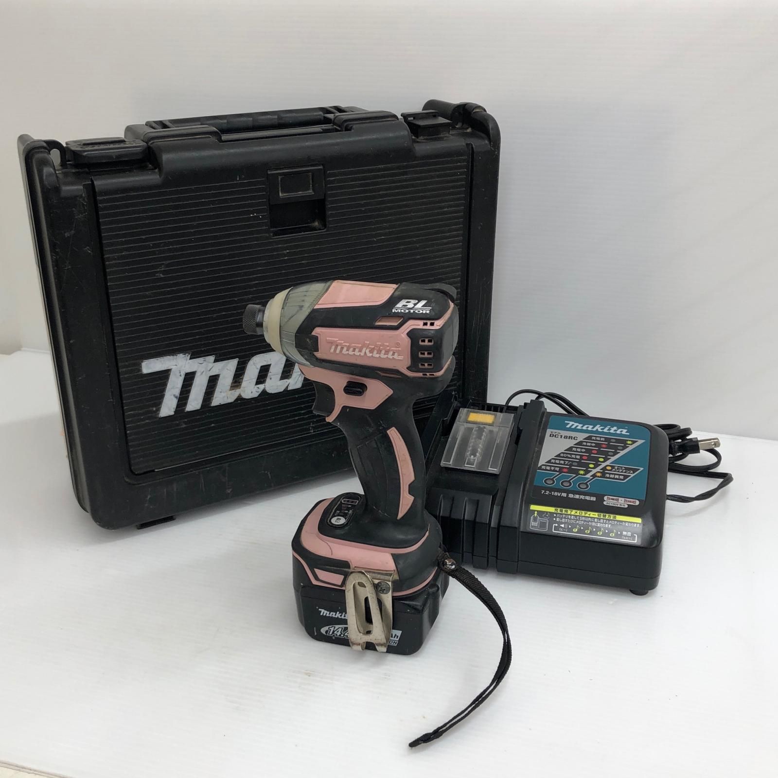 ДДMAKITA マキタ 14 4 v インパクトドライバ 充電器 充電池 ケース付 コードレス式 TD 136 D ホワイト