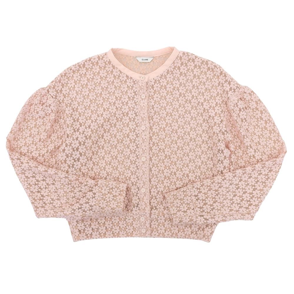 CLANE クラネ 3Dフラワーレースカーディガン トップス レディース ピンク 1 12122ー4002 1
