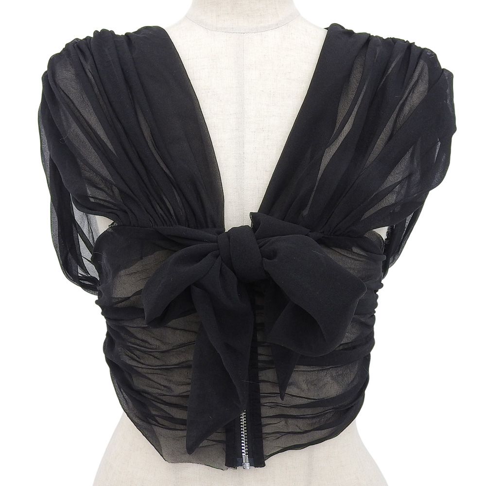 FETICO フェティコ ギャザー シアー トップス ジレ レディース ブラック 1 FTC232-0401 1