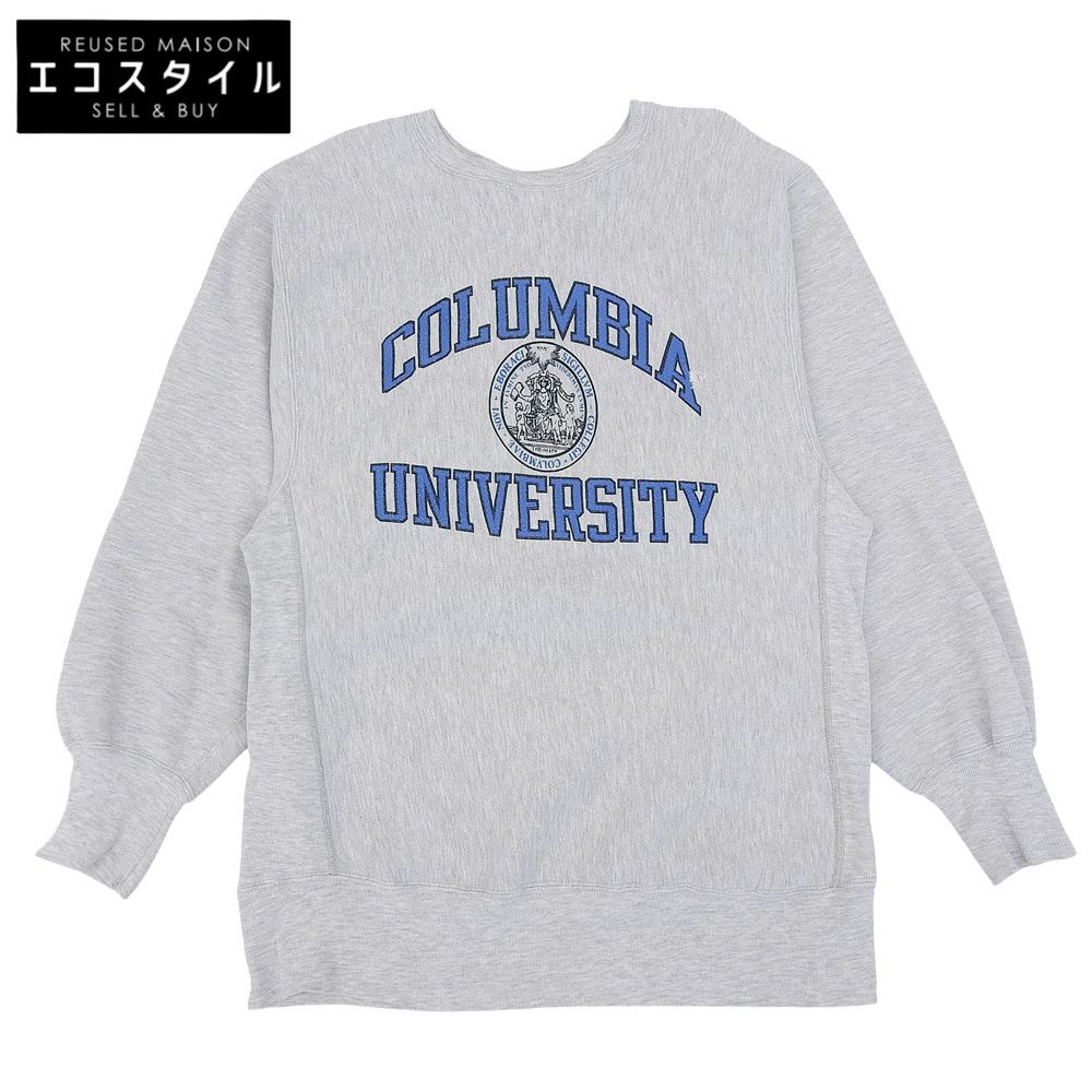 Champion チャンピオン 90 s REVERSEWEAVE コロンビア カレッジロゴ スウェット トップス メンズ グレー XL XL