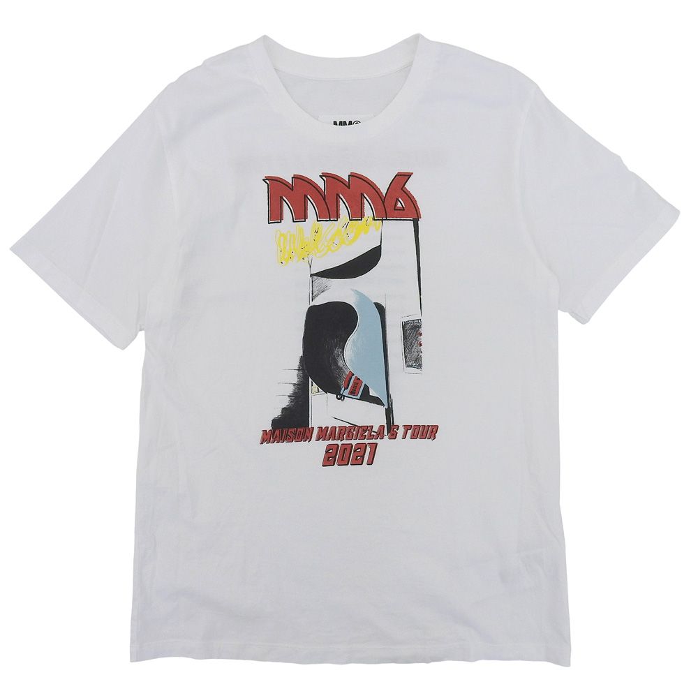 MM6 エムエムシックス コットン ツアーTシャツ トップス レディース 白 ホワイト S S52GC0211 S