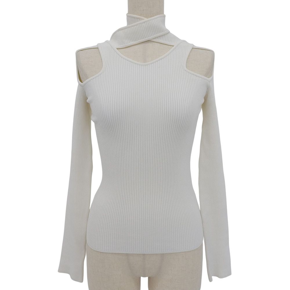 COPERNI コペルニ ビスコース カットアウトデザイン リブニットソー アイボリー S COPML02BIS600C トップス レディース ホワイト S