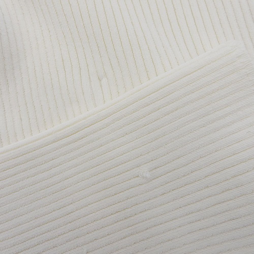  COPERNI コペルニ ビスコース カットアウトデザイン リブニットソー アイボリー S トップス レディース ホワイト その他 トップス