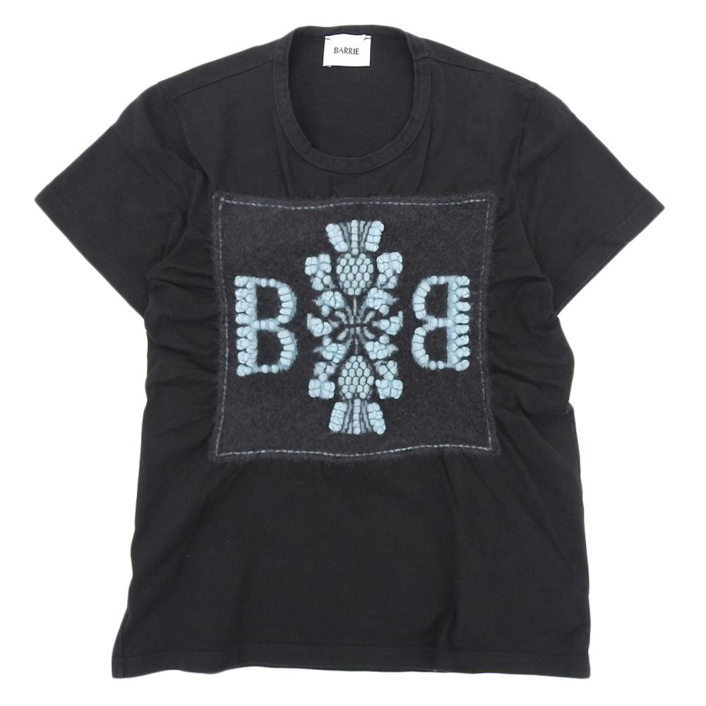 BALLY バリー コットン×カシミヤ Bロゴ クルーネック ショートスリーブカットソー トップス レディース ブラック XS XS