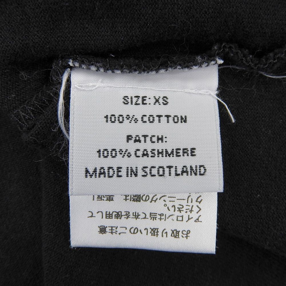 作成する BALLY バリー コットン×カシミヤ Bロゴ クルーネック ショートスリーブカットソー トップス レディース ブラック XS XS