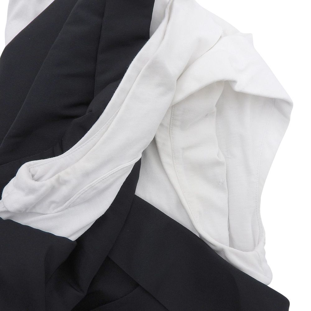  Alexander McQueen アレキサンダーマックイーン アシンメトリー レイヤード カットソー ブラウス ブラック×ホワイト 40 707098 その他 トップス