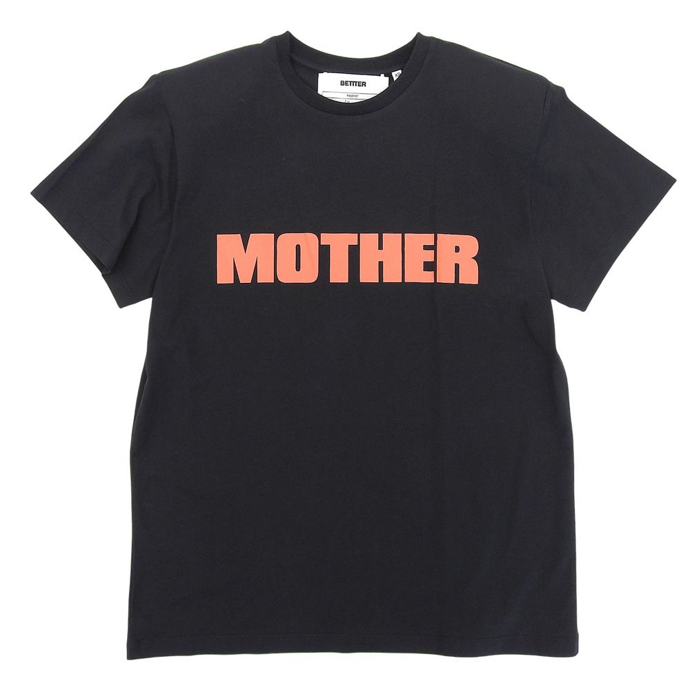 BETTER ベター フロントロゴ MOTHER T-SHIRT Tシャツ トップス レディース ブラック×レッド XS XS