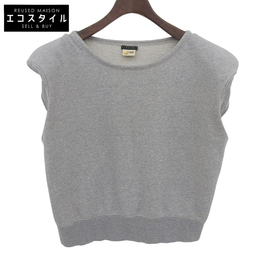 LUDLOW ラドロー コットン×バナナ ノースリーブ スウェット プルオーバー トップス レディース グレー 24-LD24S-TP009 ―