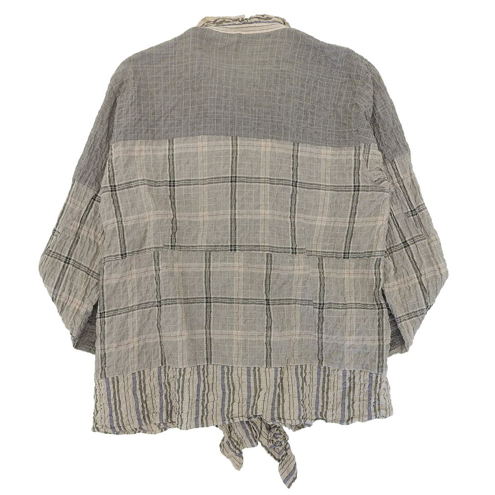  Haat ハート チェック 絞り加工 長袖 ブラウス トップス レディース ベージュ系 3 その他 トップス