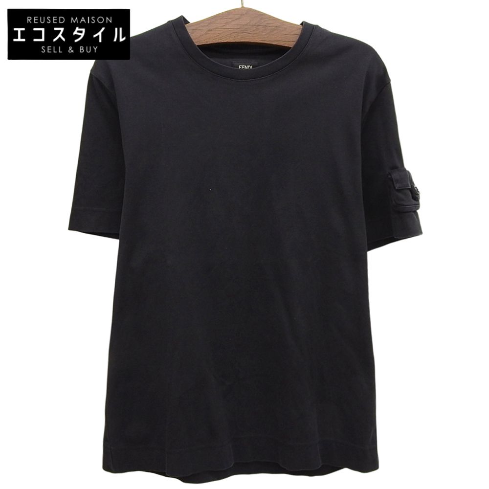 FENDI フェンディ Tシャツ トップス メンズ ブラック S FY1180AM77 22年製 S