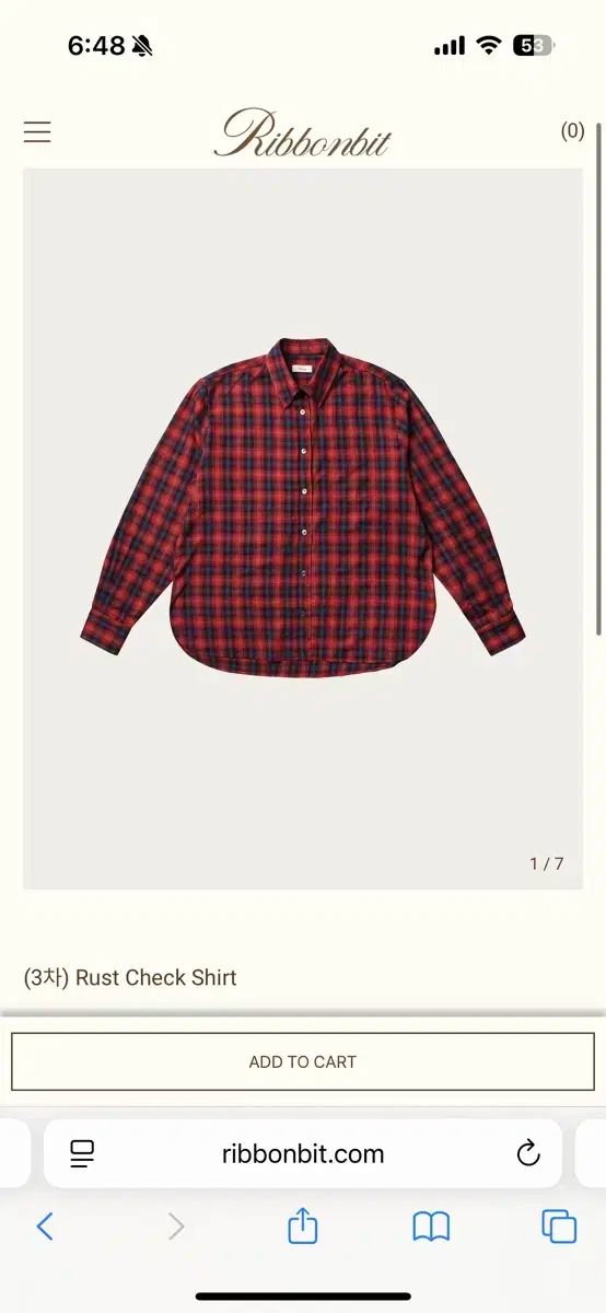 在庫限り リボン빛 ラスト CHECK シャツ 闘争