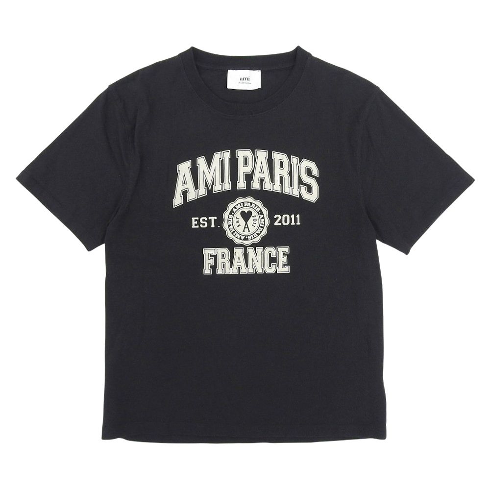 AMI PARIS アミパリス フランス ロゴTシャツ トップス レディース ブラック L L
