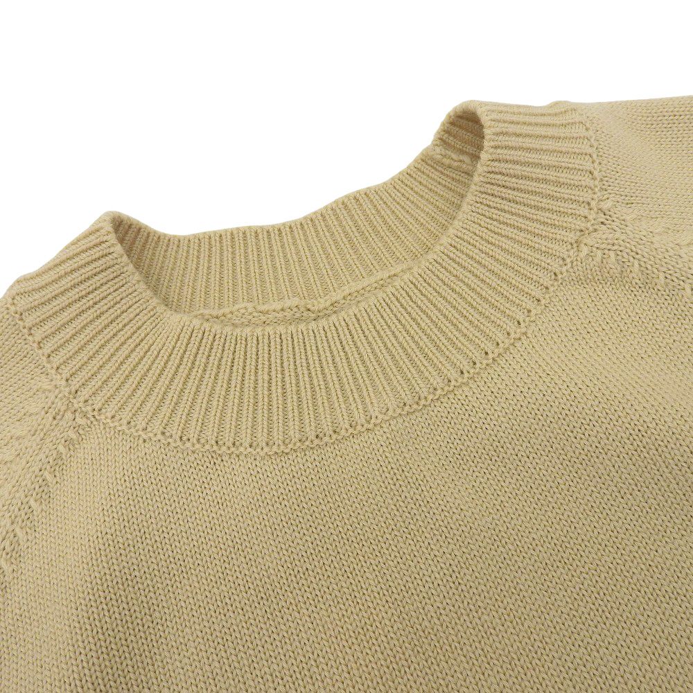  BATONER バトナー エージング ラグランスリーブ クルーネック トップス レディース ウール ベージュ 2 BN-21 FL-013 その他 トップス