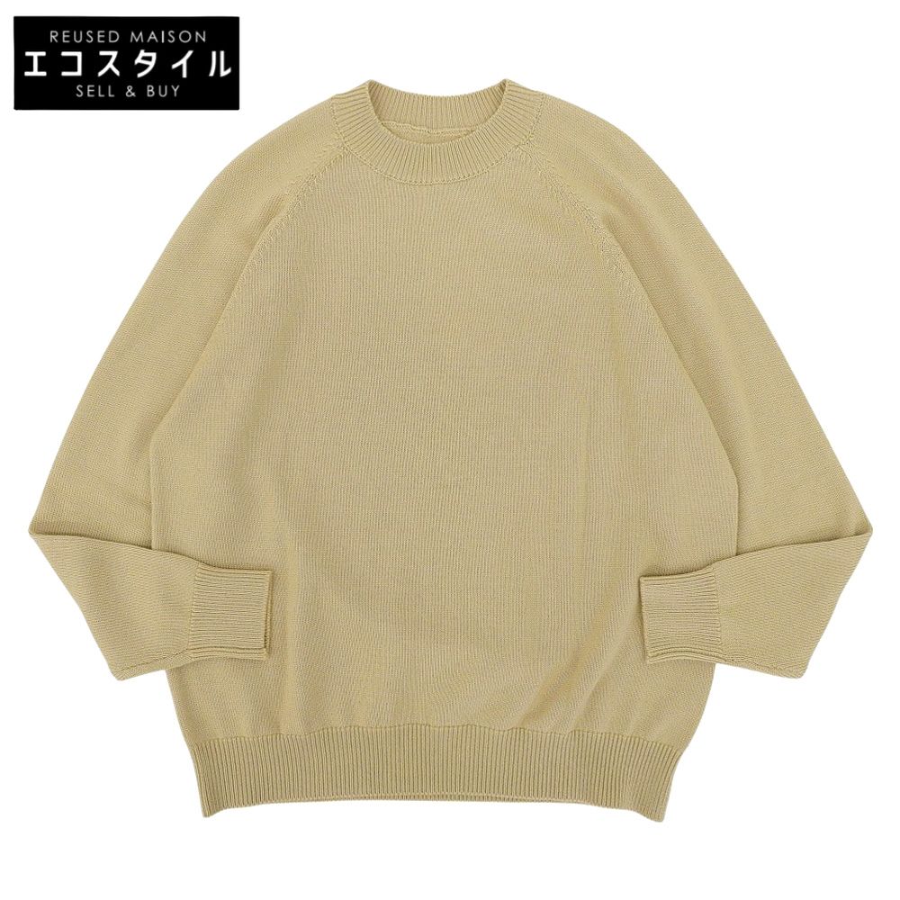 BATONER バトナー エージング ラグランスリーブ クルーネック トップス レディース ウール ベージュ 2 BN-21FL-013 2