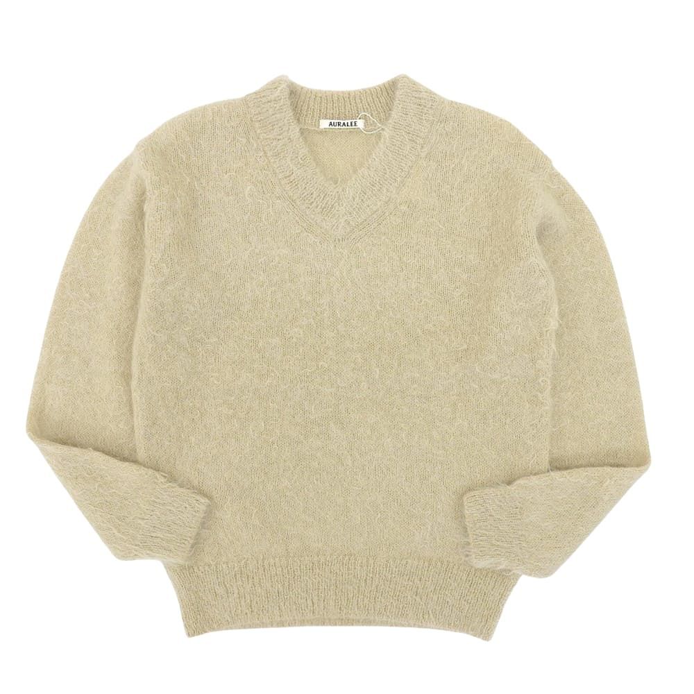 AURALEE オーラリー BRUSHED SUPER KID MOHAIR KNIT トップス レディース ベージュ 1 A21AV03KM 1