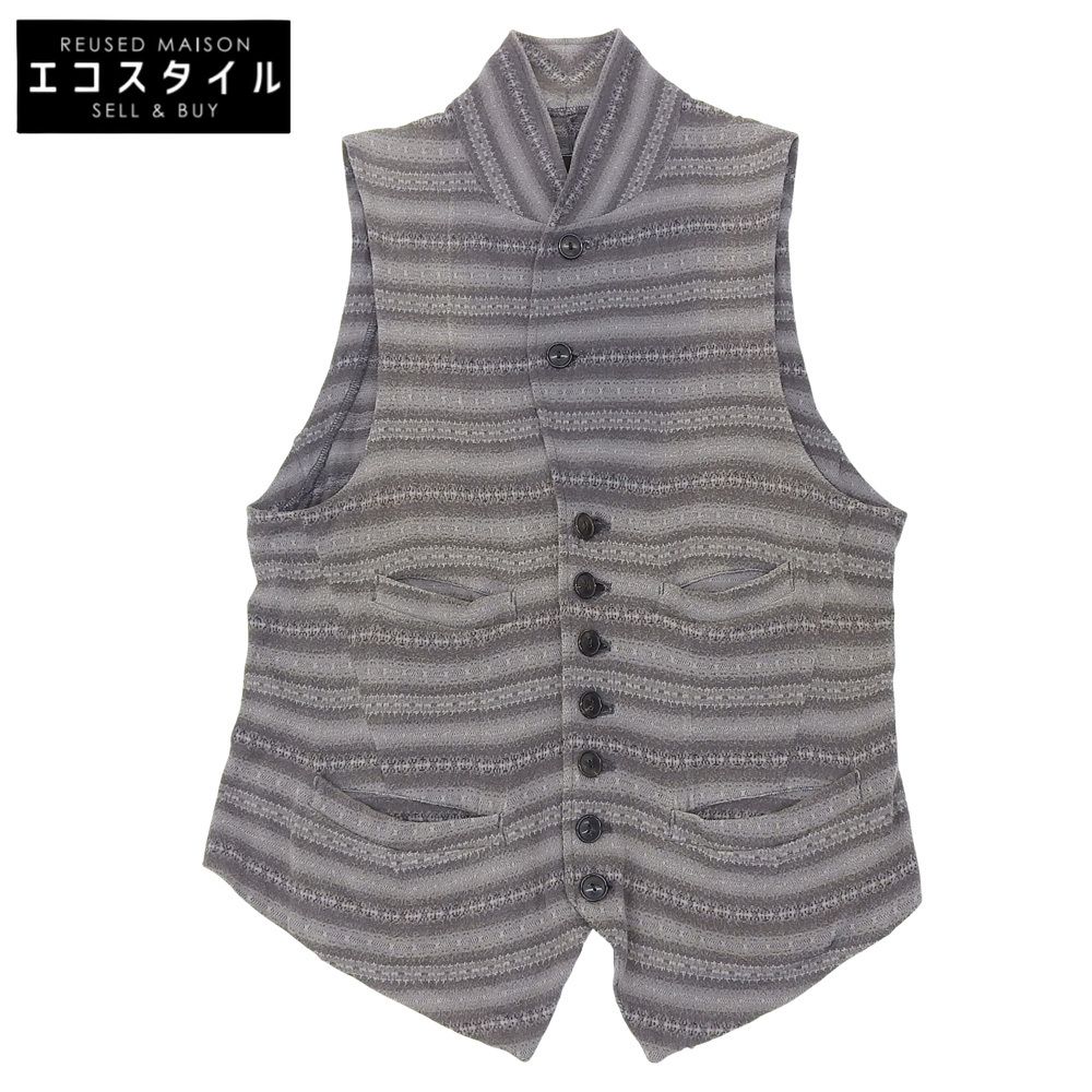 NUMBER N INE ナンバーナイン カシミヤコットン ベスト birds期 メンズ グレー系 2 S08-NJ005B 08SS 2