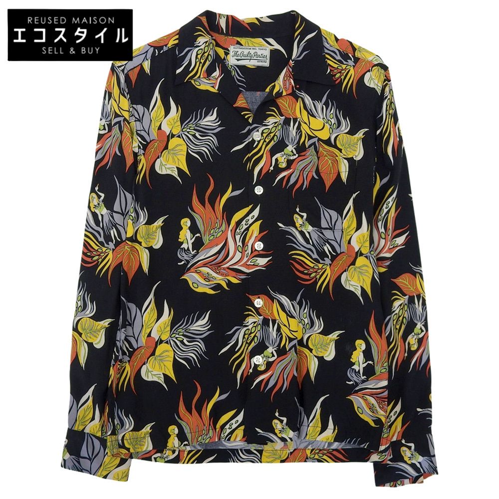 WACKO MARIA ワコマリア レーヨン アロハシャツ トップス メンズ M 黒 ブラック M