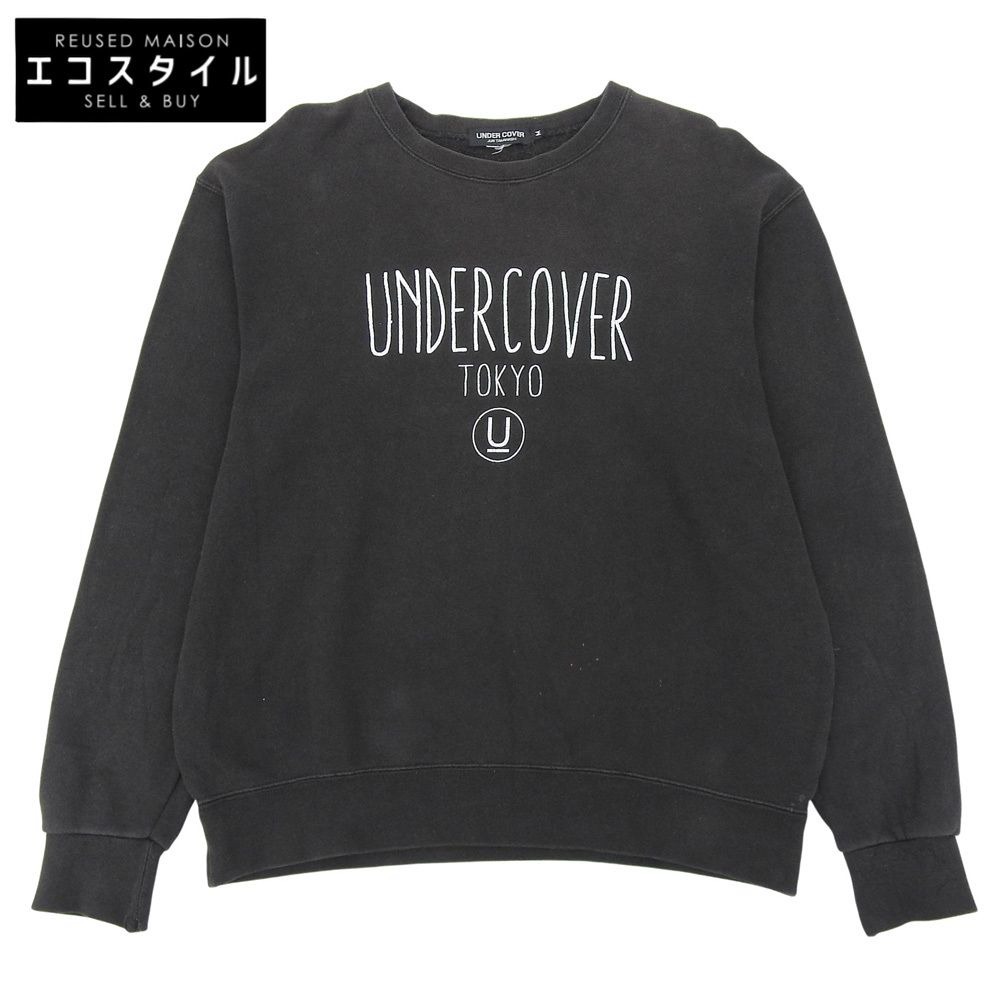 UNDERCOVER アンダーカバー コットン ロゴ スウェット トップス メンズ ブラック M M