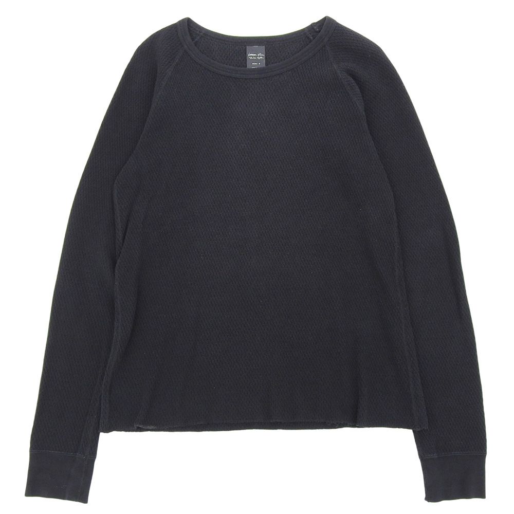 NUMBER N INE ナンバーナイン コットン ワッフル カットソー サーマル トップス メンズ ブラック 2