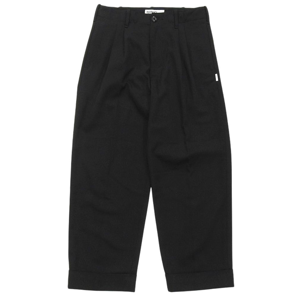 SEQUEL シークエル ウール混 2019 TYPE-T パンツ ボトムス レディース ブラック S S
