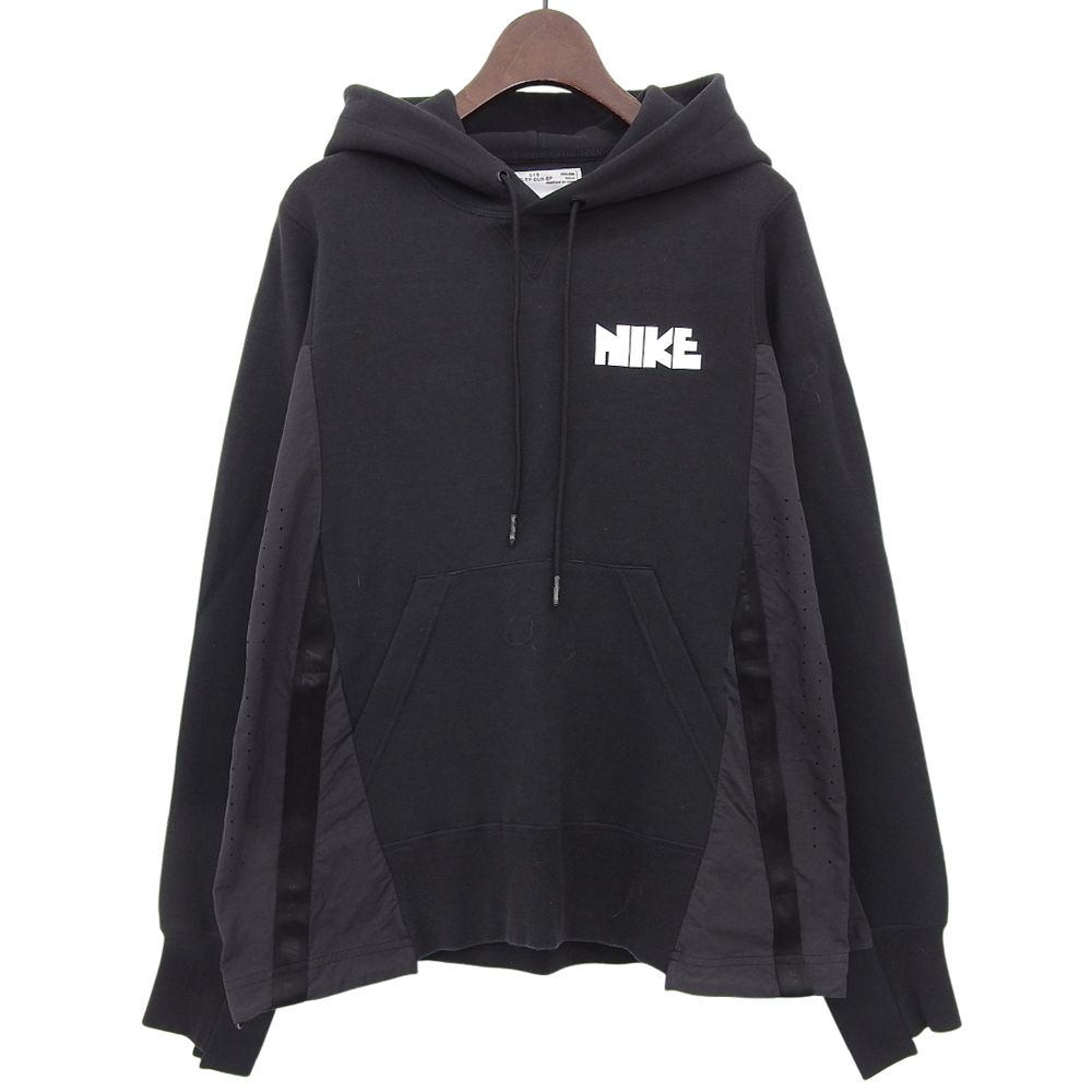 NIKE ナイキ ×sacai NRG HOODIE ドッキングフーディ トップス メンズ 黒 ブラック XS