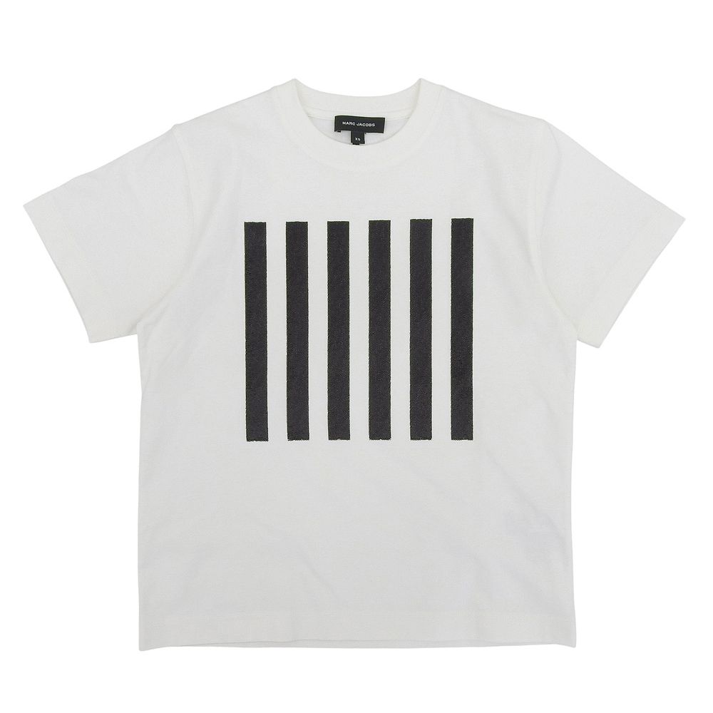 MARC JACOBS マーク ジェイコブス RUNWAY ICONS STRIPE BOX TEE トップス レディース ホワイト×ブラック XS 24年 XS