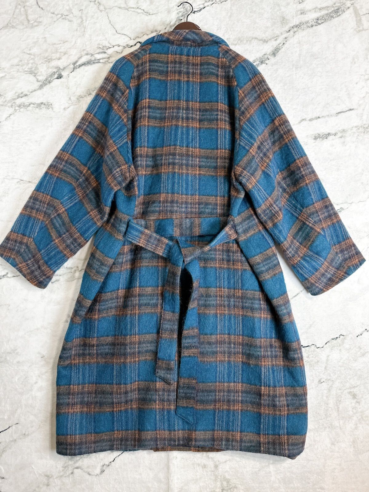 MAISON SPECIAL（メゾンスペシャル）ウールモヘア混　チェックコート MAISON SPECIAL（メゾンスペシャル）ウールモヘア混 チェックコート