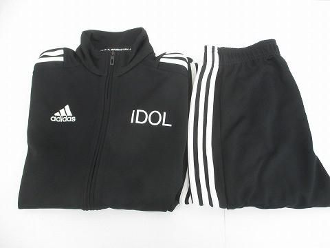 優 アディダス adidas × BiSH ビッシュ ジャージ上下セット L 黒 ブラック ユニセックス
