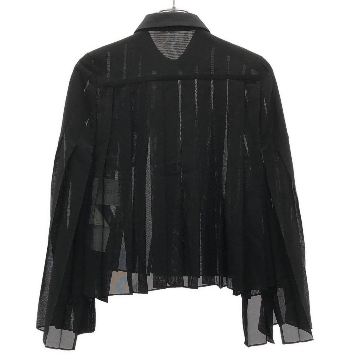 sacai サカイ 22SS プリーツシアーポンチョブラウス 22-06118 ブラック 1