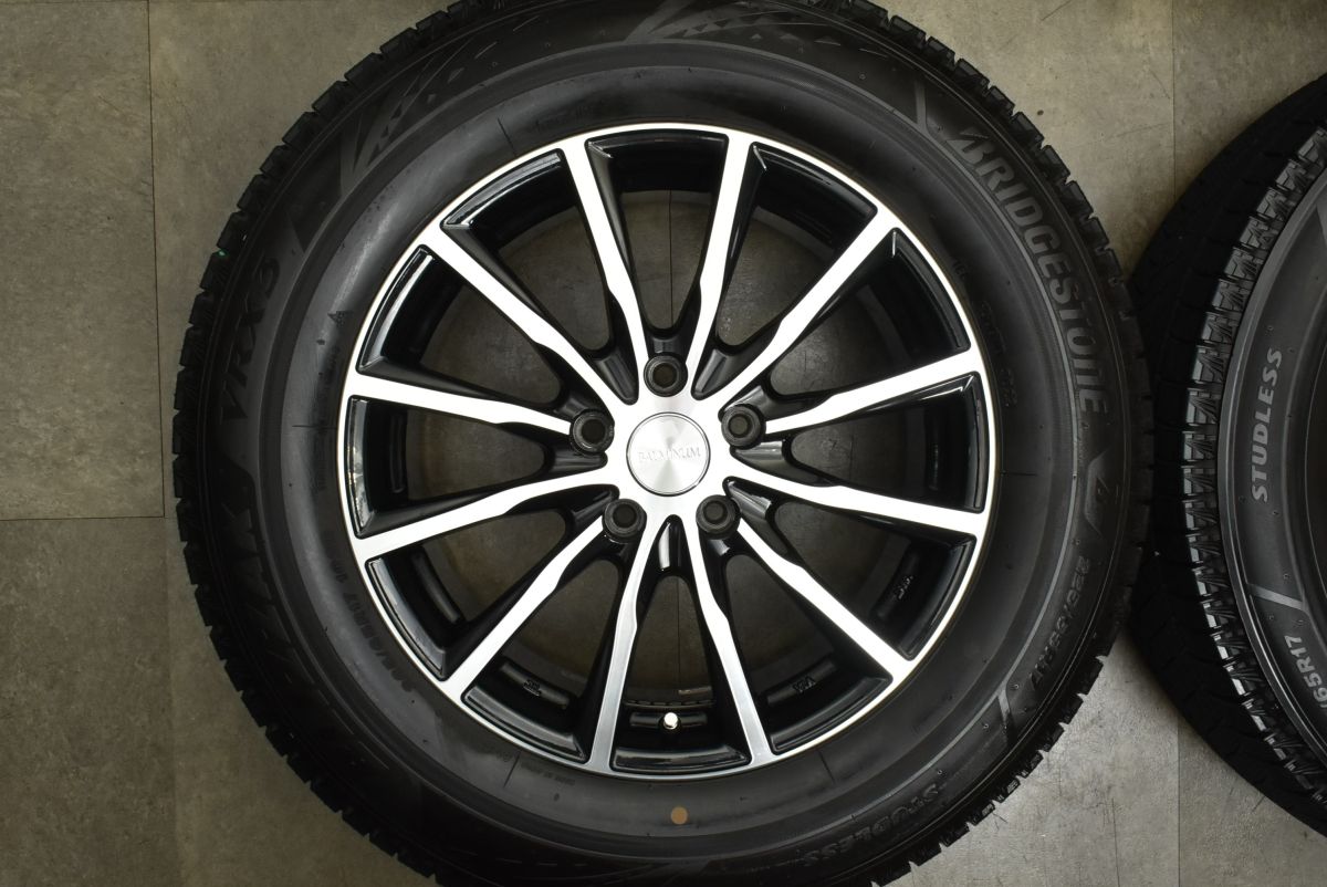  超バリ溝 バルミナ 17 in 7 J 53 PCD 114 3 ブリヂストン ブリザック VRX 225 65 R レガシィアウトバック エクストレイル CX 5 17インチ タイヤ ホイールセット