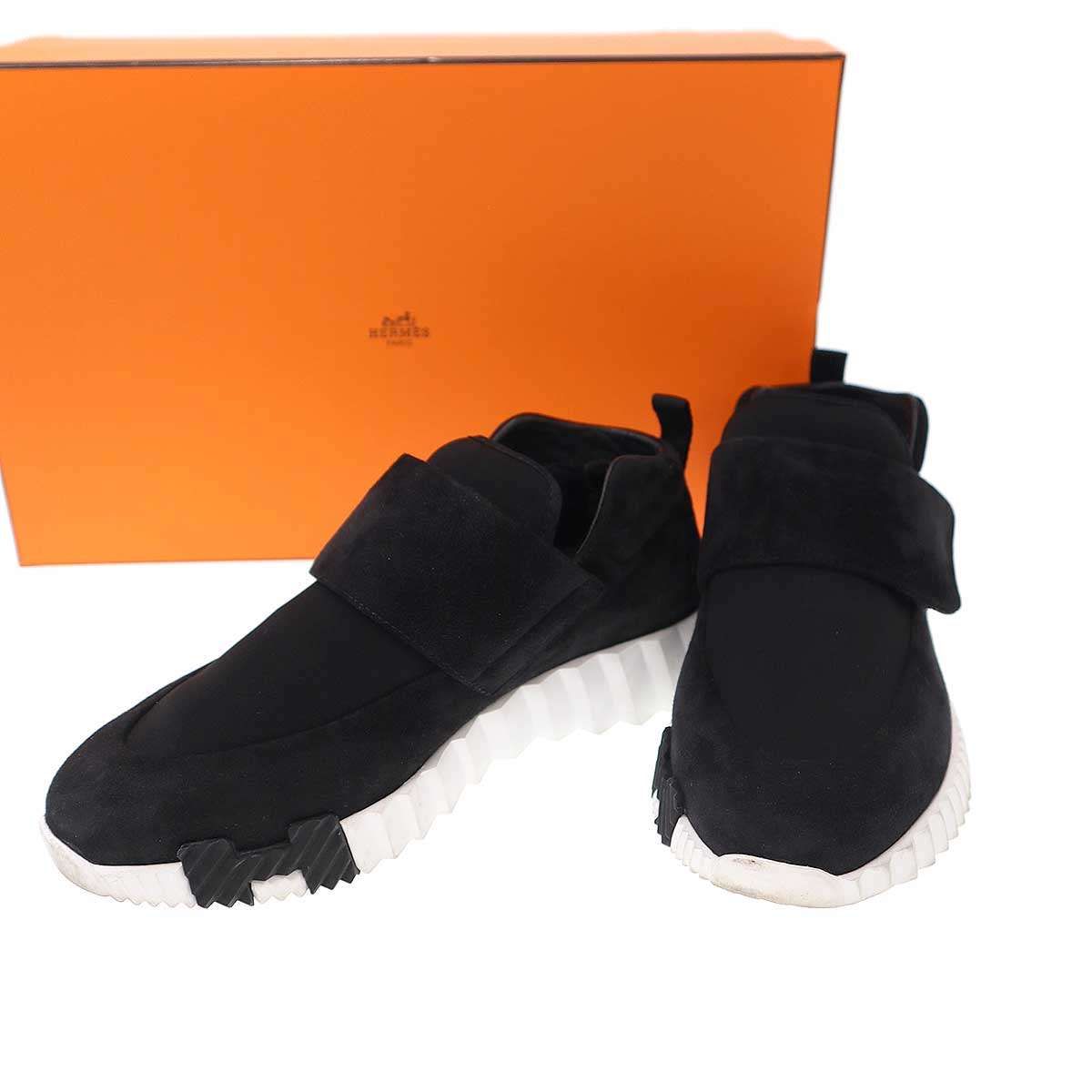 HERMES エルメス 23AW Hスエードローカットレザースニーカー H232101Z