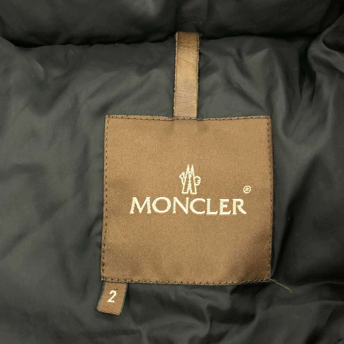 MONCLER モンクレール 茶タグ ファーダウンジャケット ブラック 2