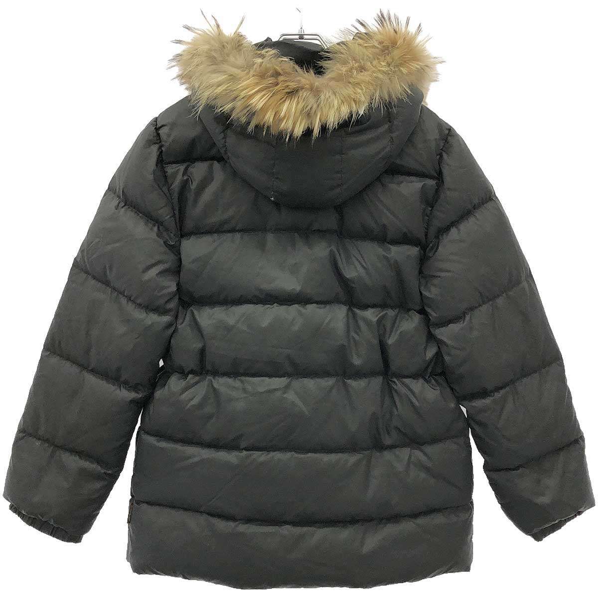 茶タグ　モンクレールファーダウンジャケット MONCLER モンクレール 茶タグ リアルファー ロング ダウン ジャケット