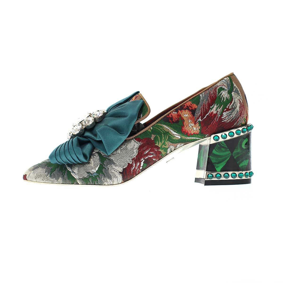 DOLCE&GABBANA ドルチェ＆ガッバーナ フラワージャガード ビジュー