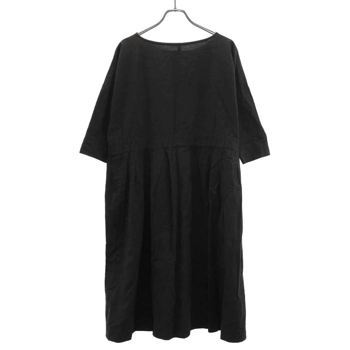 全品無料。 YAMMA ヤンマ産業 Xラインコットンワンピース チャコール -