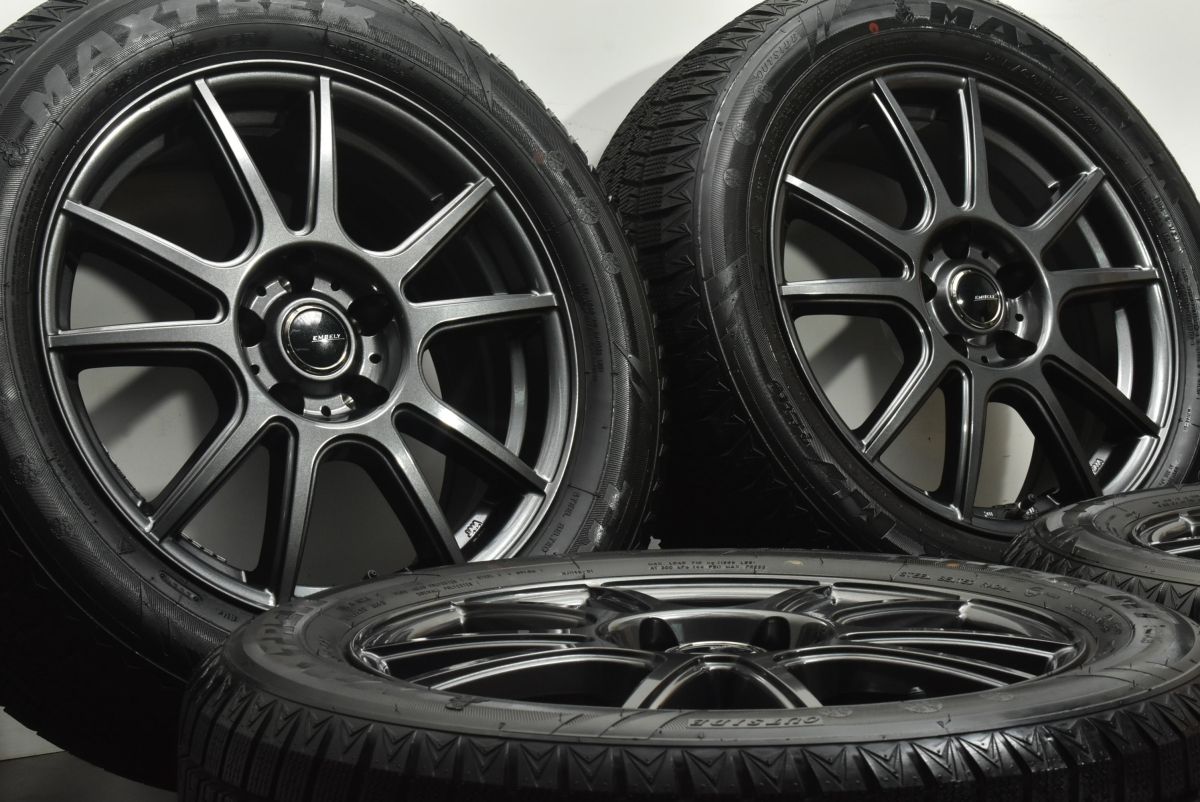 製バリ溝 EMBELY 17 in 7 J 38 PCD 114 3 MAXTREK トレックM PLUS 215 60 R アルファード カローラクロス プリウスα C HR