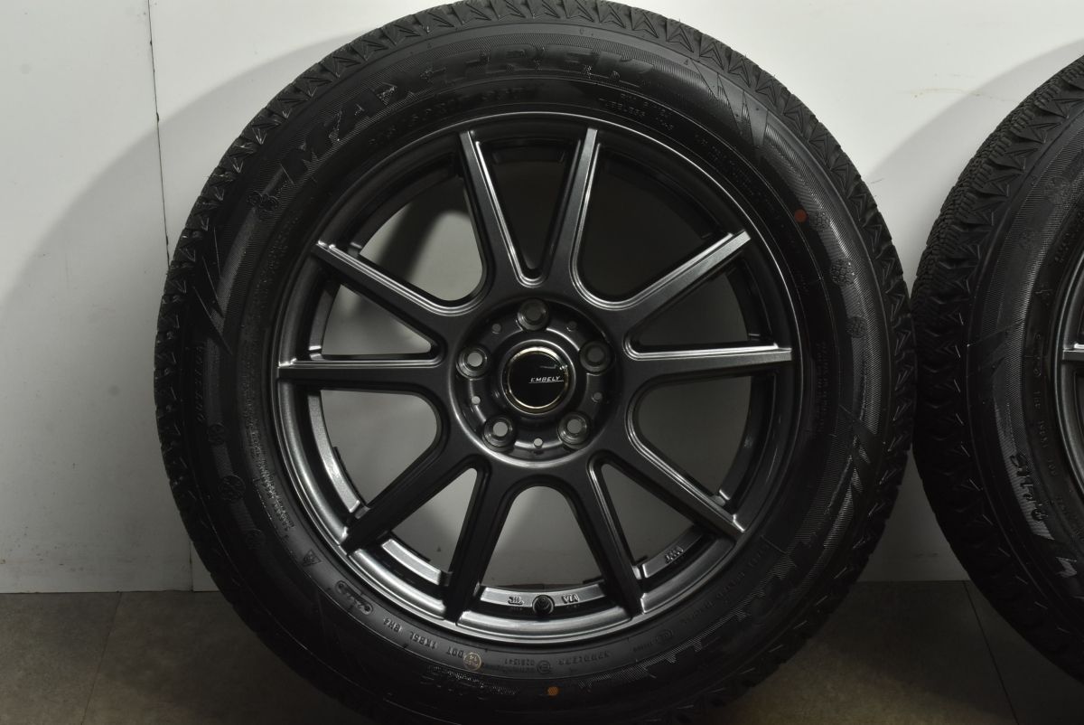  製バリ溝 EMBELY 17 in 7 J 38 PCD 114 3 MAXTREK トレックM PLUS 215 60 R アルファード カローラクロス プリウスα C HR 17インチ タイヤ ホイールセット