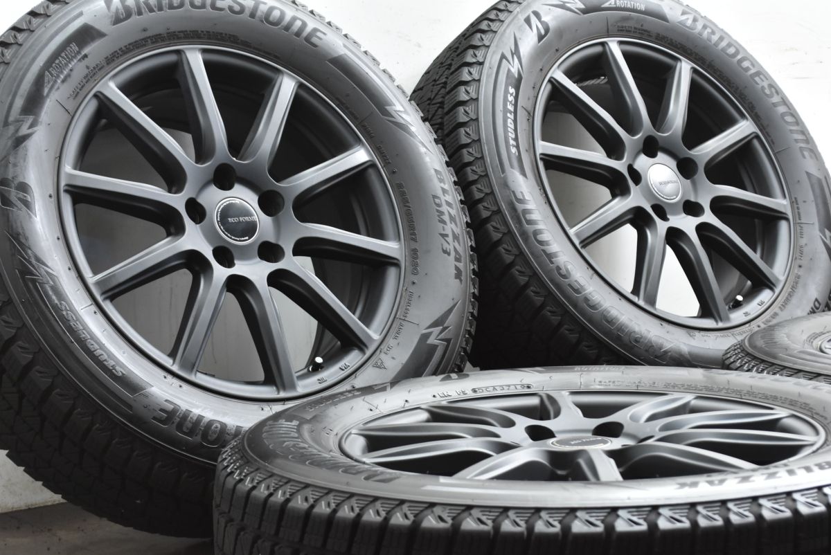 レガシィアウトバック CR Vなどに エコフォルム 17 in 7 J 53 PCD 114 3 ブリヂストン ブリザック DM V 225 65 R KE CX 5