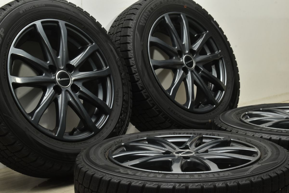 良好品 LEBEN 15 in 5 J 45 PCD 100 ダンロップ ウィンターマックス WM 02 175 65 R アクア ヴィッツ フィット カローラフィールダー