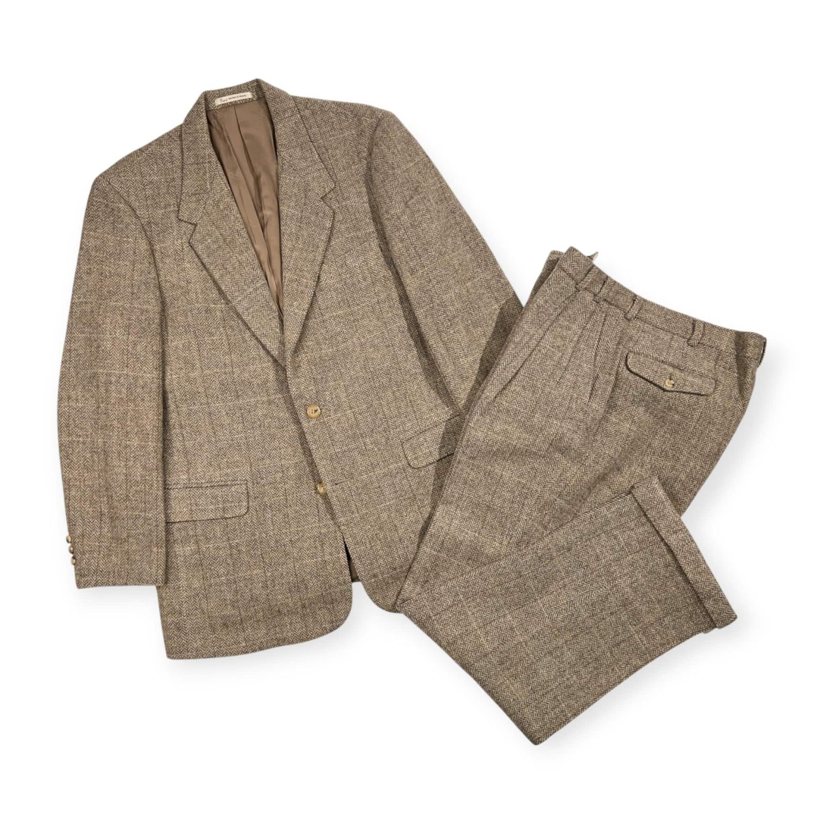 上下 PAPAS パパス × Harris Tweed ハリスツイード セットアップ