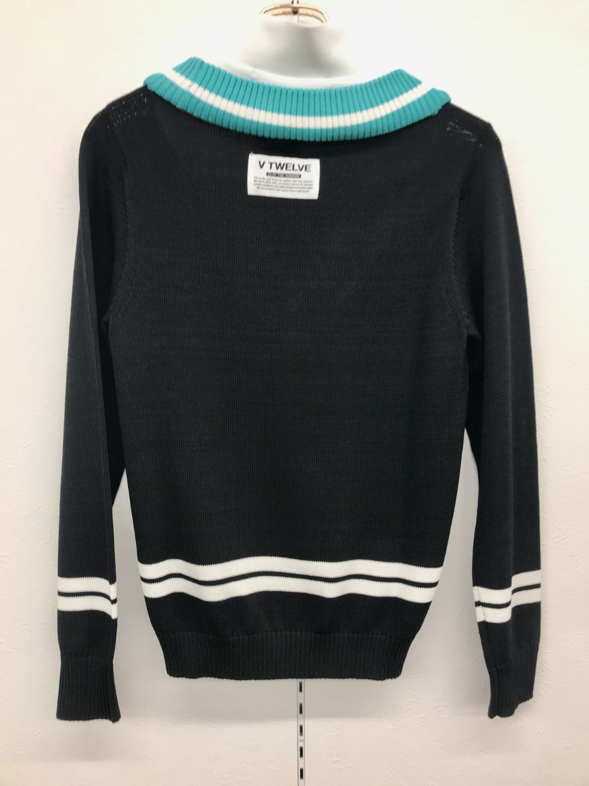 V 12 長袖ニット レディース ブラック