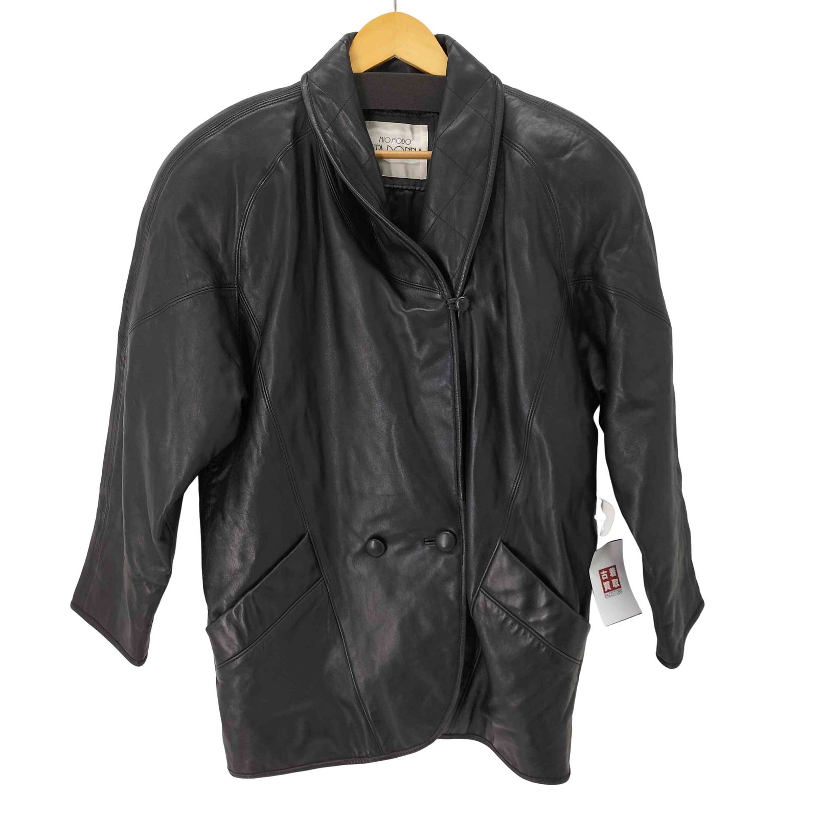 ユーズドフルギ 古着 ALTA DONNA アルタドンナ 本革 ダブルブレスト レザージャケット レディース