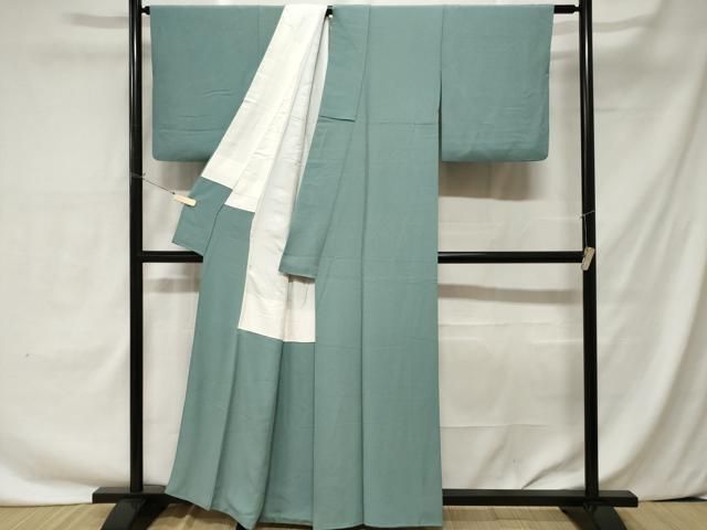 平和屋着物□上質な色無地 草木染 堅牢染 華のやど 港鼠色 反端付き