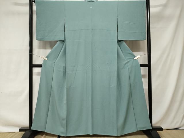 平和屋着物□上質な色無地 草木染 堅牢染 華のやど 港鼠色 反端付き