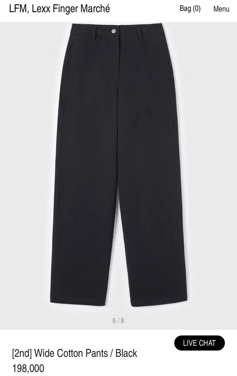 lfm LFM ワイドコットンパンツ ブラック